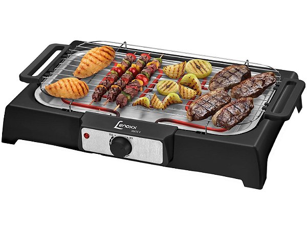 Churrasqueira Elétrica Pratic II 110v Preta Lenoxx PCH145