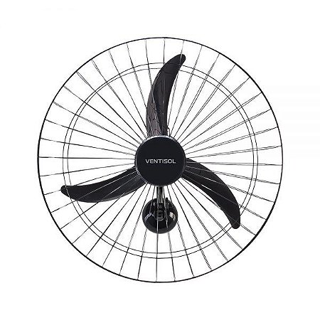 VENTILADOR OSCILANTE PAREDE 60 CM GRADE PRETO PREMIUM VENTISOL BIVOLT