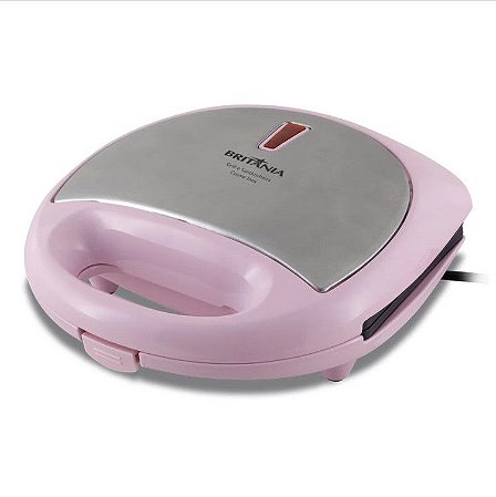 Grill e Sanduicheira Britânia Crome Inox Rosa 110v