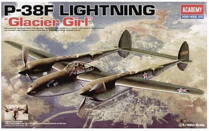 Academy - P-38F Lightning "Glacier Girl" - 1/48