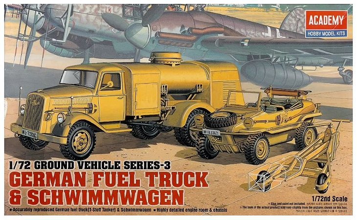 Academy - German Fuel Truck & Schwimmwagen Ground Vehicle Series-3 - 1/72