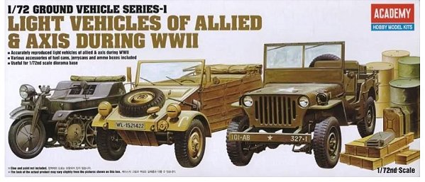 Academy - Light Vehicles Of Allied & Axis During WWII - 1/72