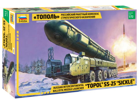 Zvezda -Russian intercontinental ballistic missile launcher "Topol" SS-25 "Sickler" - 1/72