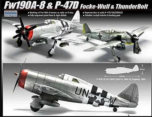 Academy - Fw190A-8 & P-47D "D-Day" - 1/72