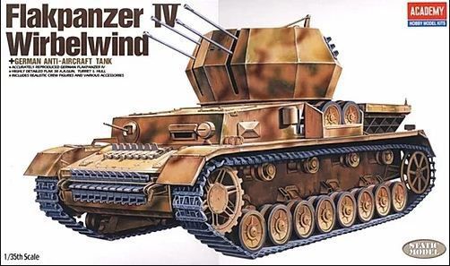 Academy - German Anti-Aircraft Tank Flakpanzer IV Wirbelwind - 1/35