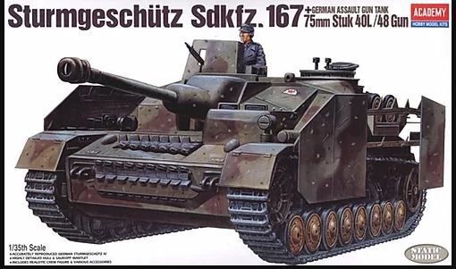 Academy - German Assault Gun Tank Sturmgeschütz Sdkfz. 167 75mm Stuk 40L/ 48 Gun - 1/35