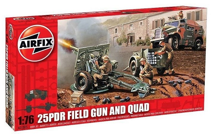 AIRFIX - 25PDR FIELD GUN & QUAD - 1/76