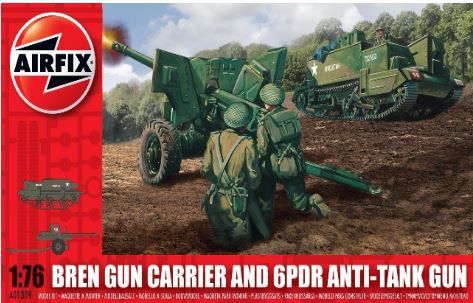 AIRFIX - BREN GUN CARRIER & 6PDR ANTI TANK GUN - 1/76