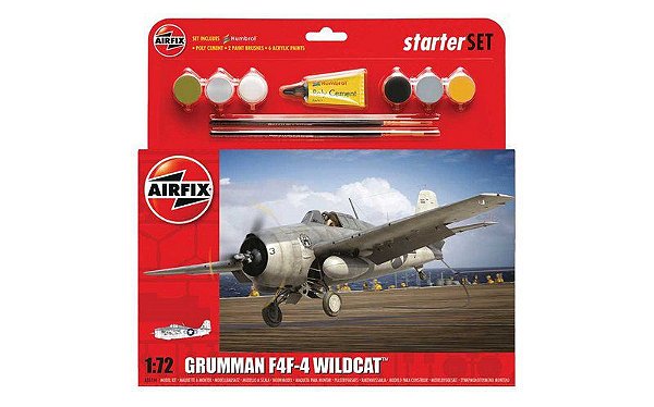 AIRFIX - GRUMMAN F4F-4 WILDCAT STARTER SET - 1/72