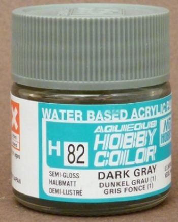 Gunze - Aqueous Hobby Colors 082 - Dark Gray (1) (Semi-Gloss