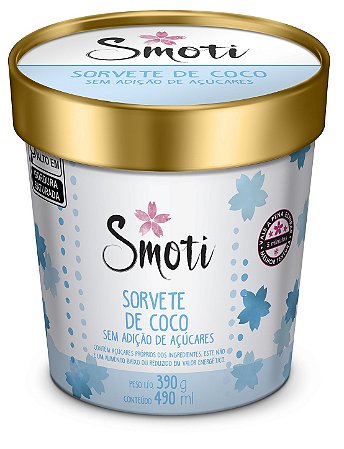 Sorvete de Coco Sem Adição de Açucares (380gr)-Pote de 490 ml