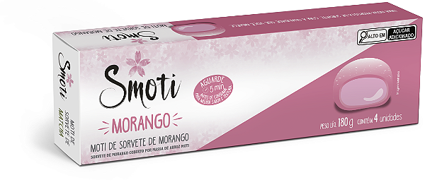 Caixa de Moti de Sorvete - Morango 180gr (4un.)