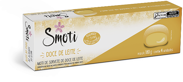 Caixa de Moti de Sorvete - Doce de Leite 180gr (4un.)