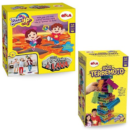 Kit Jogo Terremoto e O Chão É Lava - Maria Clara e JP