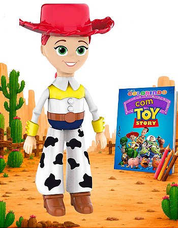 Boneca Jessie Toy Story Musical Elka 23cm Com Som Revista Grátis