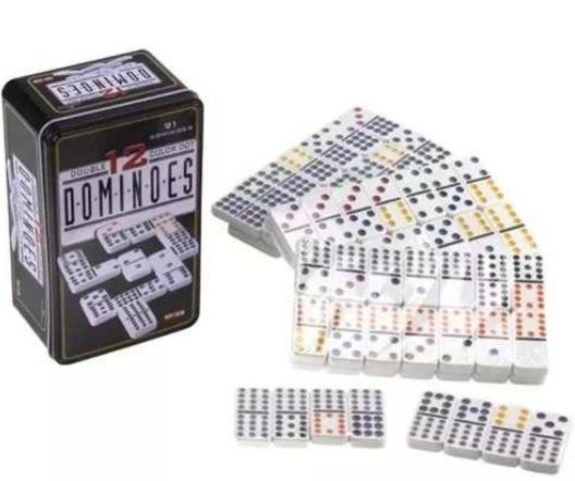 Domino Lata Double 12 Color - 91 PÇS