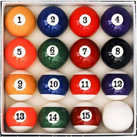 Bolas Nacionais 50mm Numeradas De Mesa Sinuca Bilhar Snooker