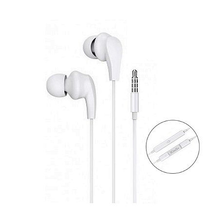 Fone de Ouvido P2 Kingo com Microfone E11 Branco - SL Shop - A melhor loja  de smartphones, games e acessórios