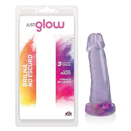 Pênis Em Silicone Macio Translucido com Led – Just Glow 16cm