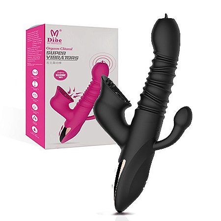 Vibrador Ponto G, Anal e Clitoris com Vai e Vem Triplo Completo - Dibe Sex shop