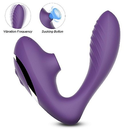 Vibrador Massageador Duplo Clitóris e Ponto G 10 Vibrações S-Hande Carlota - Sex Shop