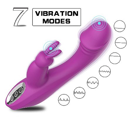 Vibrador Estimulador Duplo Clitóris e Ponto G 7 Vibrações S-Hande Naughty U - Sexshop