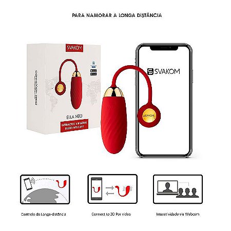 Vibrador para Casal Longa Distancia - ELLA NEO - SVAKOM APP - Sex shop