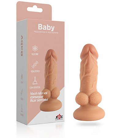 Pênis Pequeninho Baby com Ventosa 10,5cm Ultra Realístico