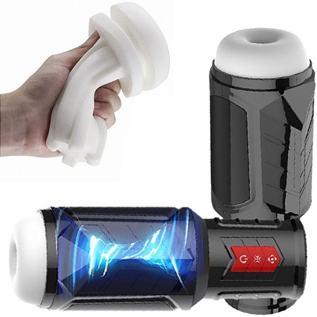Machine Sex Flashlight 3 Com Vibrador Recarregavel - Dibe