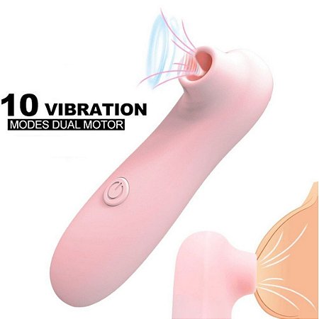 Vibrador Sugador De Clitóris Com 10 Níveis De Sucção USB