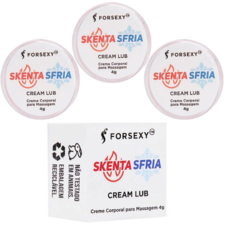 Kit 03 Skenta Sfria Cream Lub Gel Unissex 4G - For Sexy