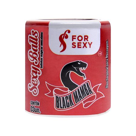 Bolinha Black Mamba Sexy Ball Funcional 03 Unidades For Sexy