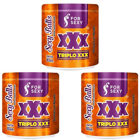 KIT 03 Bolinhas Funcional Triplo Xxx Sexy Ball 03 Unidades
