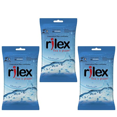KIT 03 Camisinha Preservativa Tradicional Lubrificado Rilex
