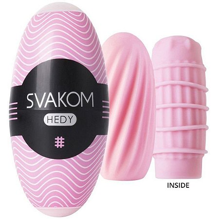 Masturbador Com Textura Interna Svakom Egg - Hedy Pink