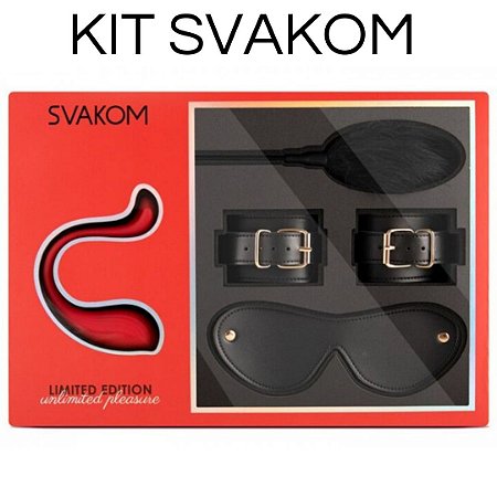 Kit SVAKOM - Vibrador Phoenix Neo , Algema, chibata e Venda