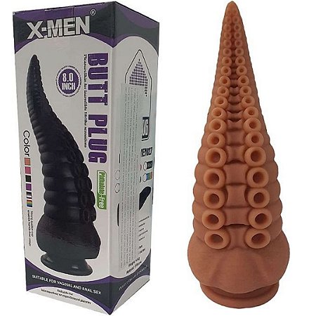 Dildo Em Forma de tentáculo Bege Com Ventosa 23x8CM X-Men