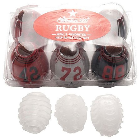 Kit 06 Unidades Masturbador EGG Rugby Magical Kiss