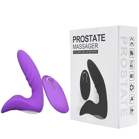 Estimulador de Próstata Vibrador Anal e Controle 12 Velocidades
