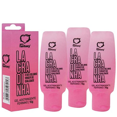 KIT 03 Gel Adstringente Feminino Lacradinha 15G Sexy Fantasy