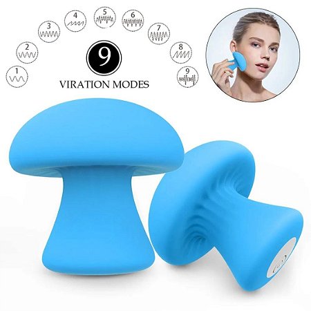 Vibrador Azul Massageador Corporal Para Clitóris Mushroom