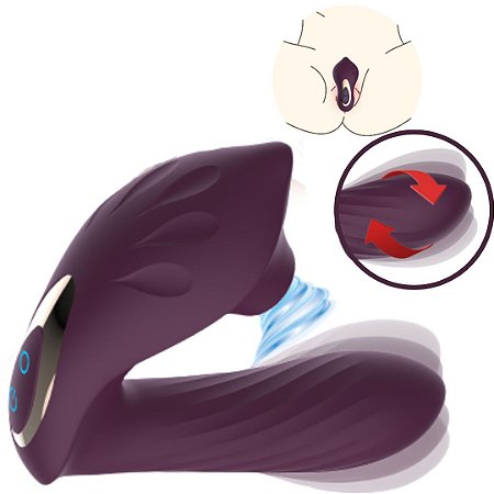 Estimulador de Clitoris e Ponto G com Rotação Recarregavel