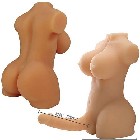Masturbador Corpo Feminino com Prótese e Orifício Penetrável