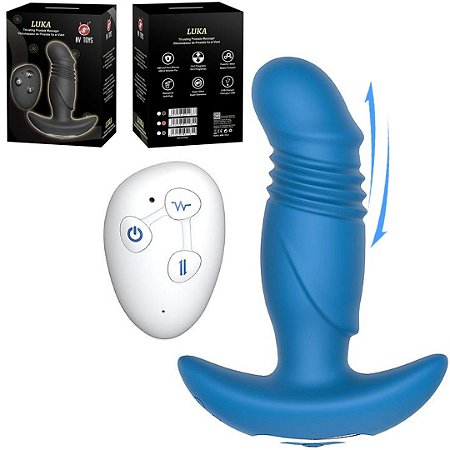 Plug Massageador de Próstata Recarregável na Cor Azul - LUKA