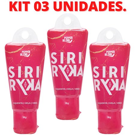 KIT 03 Géis Siri Ryca Excitante Vibrador 18G - Pepper Blend