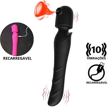 Vibrador Com Tripla Funções para Clitóris, Ponto G e Seios