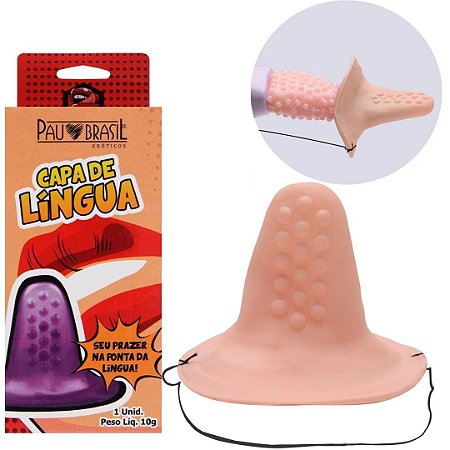 Capa de Língua Estimuladora de Silicone + Elástico Sexo Oral