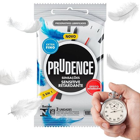 Camisinha Preservativa Fina Com Efeito Retardante - Prudence