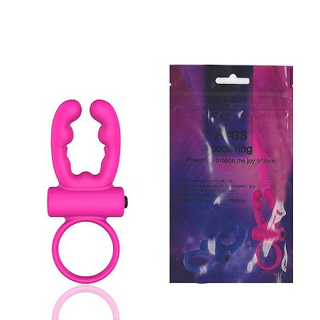 Anel Peniano Vibratório Em Silicone Ares - DIBE - Sexshop