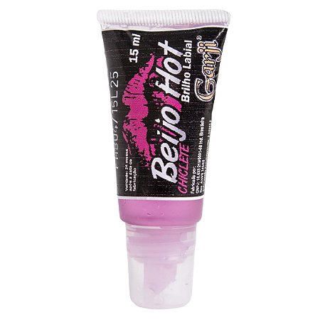 Beijo Hot Brilho Lábial para Sexo Oral CHICLETE 15ml Garji - Sex shop